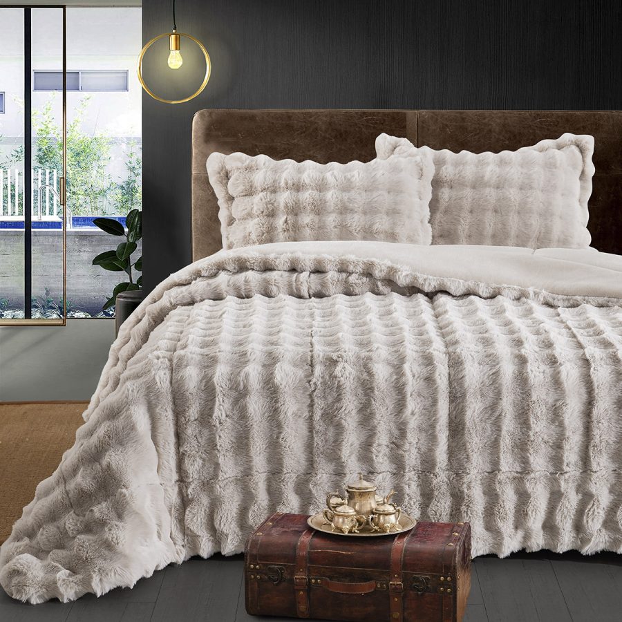 Κουβερτοπάπλωμα Γούνινο Υπέρδιπλο 12663 Beauty Home 220x240